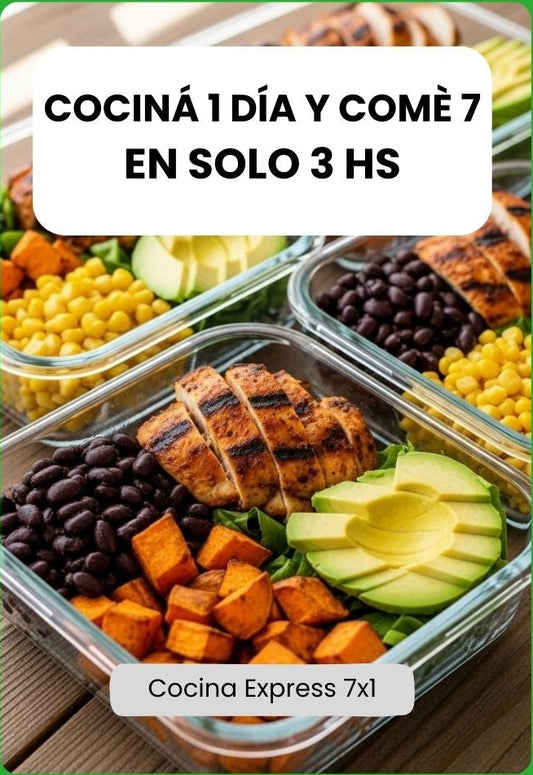 Libro cocina express 7x1 para organizar tus comidas de la semana